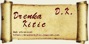 Drenka Kitić vizit kartica